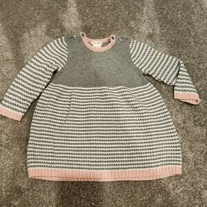 Joe Fresh Girls Gray Sweater Dress Sz 12-18M